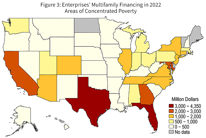 Figure 3: Enterprises' Multifamily Financing in 2022 Areas of Concentrated Poverty